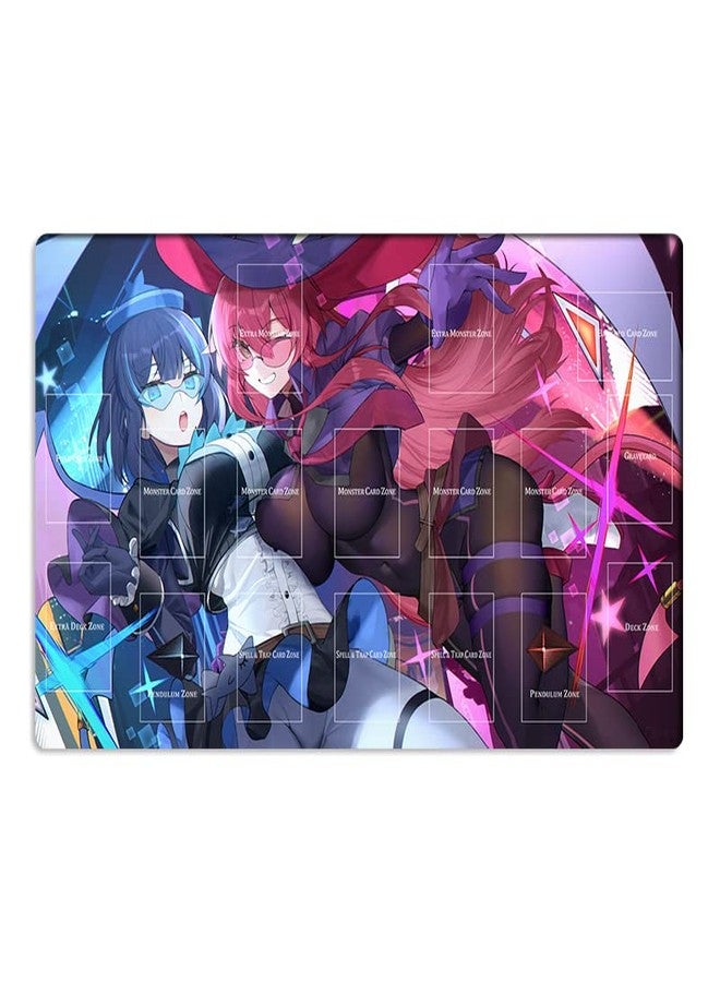 Mlikemat New Mlikemat Duel Playmat Evil Twins Ki-sikil & Lil-la TCG CCG Trading Card Game Mat Free Bag (ZD014-606) - Image 1